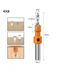 4X8mm - Szerszámfúró-furat...