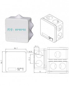 Szín: 85x85x50mm - 1db új...