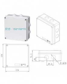 Szín: 150x150x70mm - 1db új...