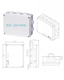 Szín: 200x155x80mm - 1db új...