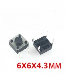 50db/tétel 6x6x4,3MM 4PIN...