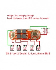 5S BMS 25A 21V - BMS 25A 3S...