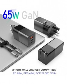 652CA - 65 W GaN 2/3 portos...