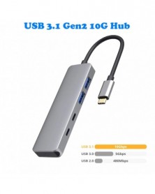 USB C HUB Type C 4 portos...