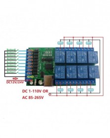 Szín: - DC 12V 24V 8ch...