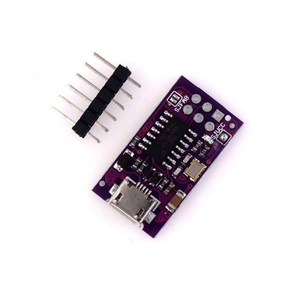 Micro USB Tiny AVR ISP ATtiny44 USBTinyISP programozó modul IDE ...