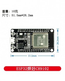 Szín: chip CH9102 - ESP-32...