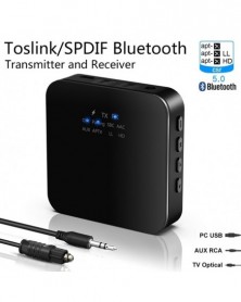 Bluetooth 5.0 audio adó-vevő Vezeték nélküli zenei adapter Bt APTX LL HD RCA /SPDIF/3,5 mm Aux Jack