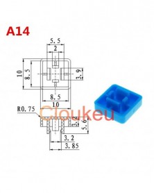 20db-Kék-A14--12x12x7,3mm...