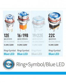 Reteszelt-22mm(22C)-5-24V...