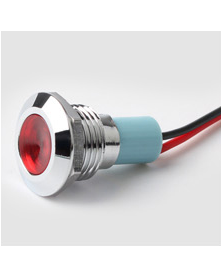 Piros-220V-12mm-Led Fém...