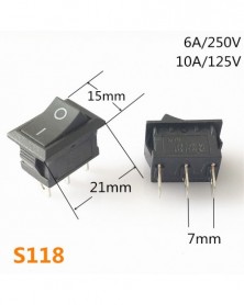 5db-S118-SPST KCD1 2 Tűs 3...