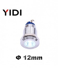 110-220V-Fehér-12mm Fém LED...