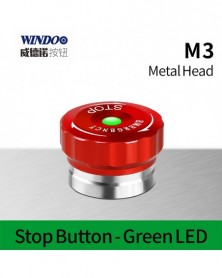 2NC-9-24V-M3- Zöld LED-22mm...